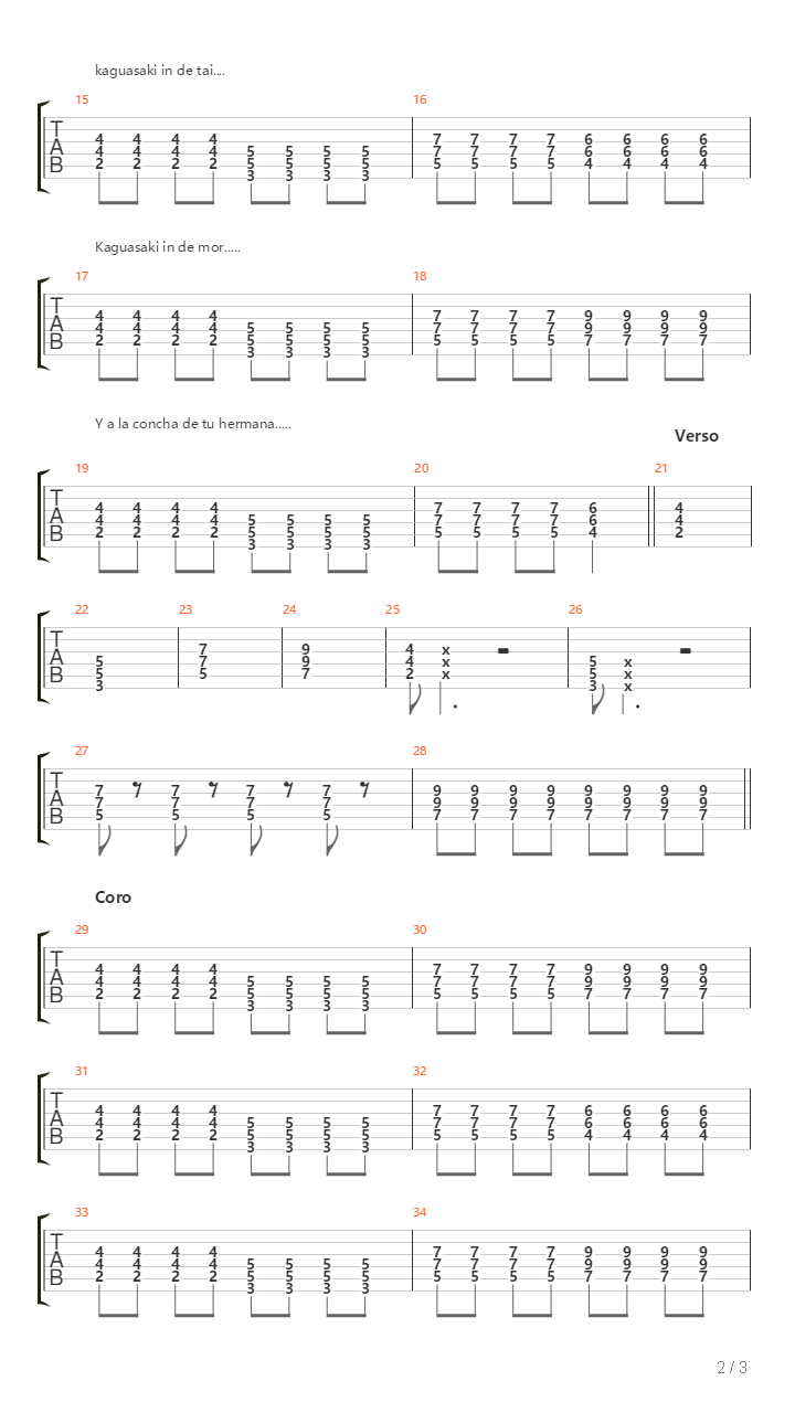 Kaguasaki吉他谱