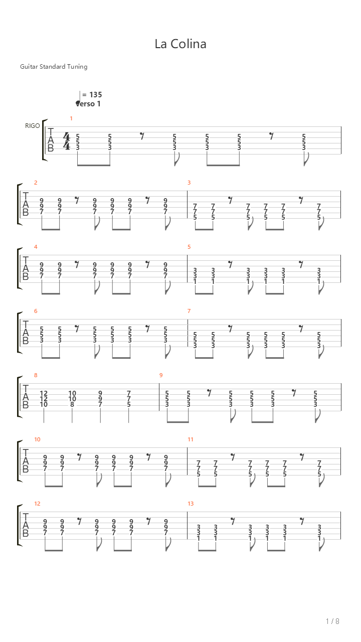 La Colina吉他谱