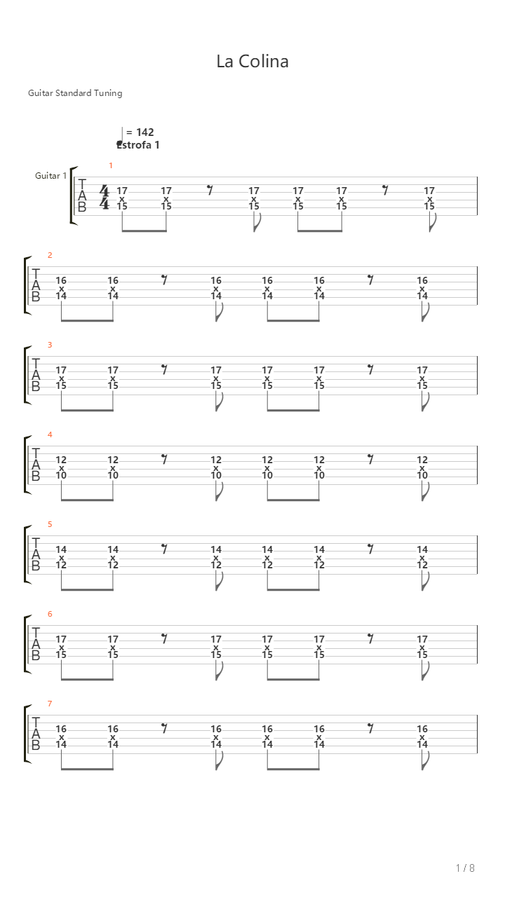 La Colina吉他谱