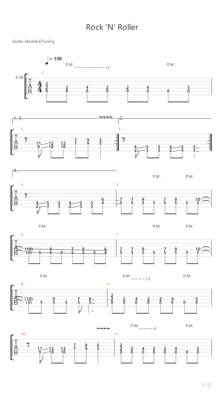 Rock N Roller吉他谱