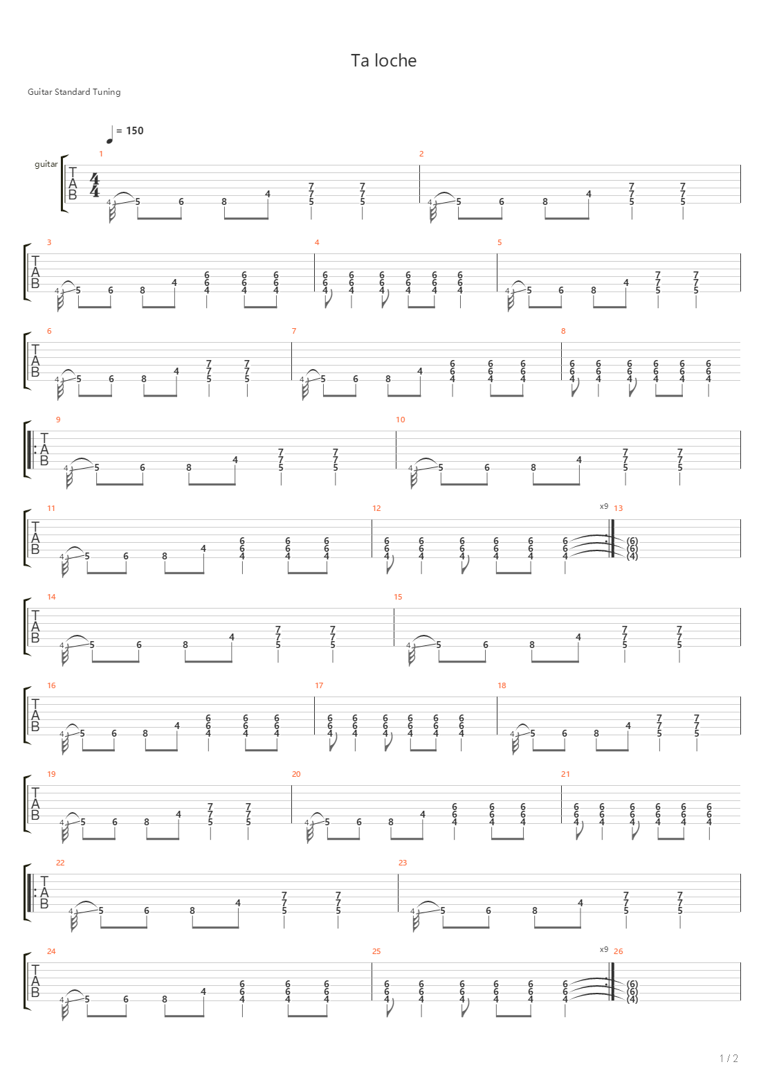 Ta Loche吉他谱