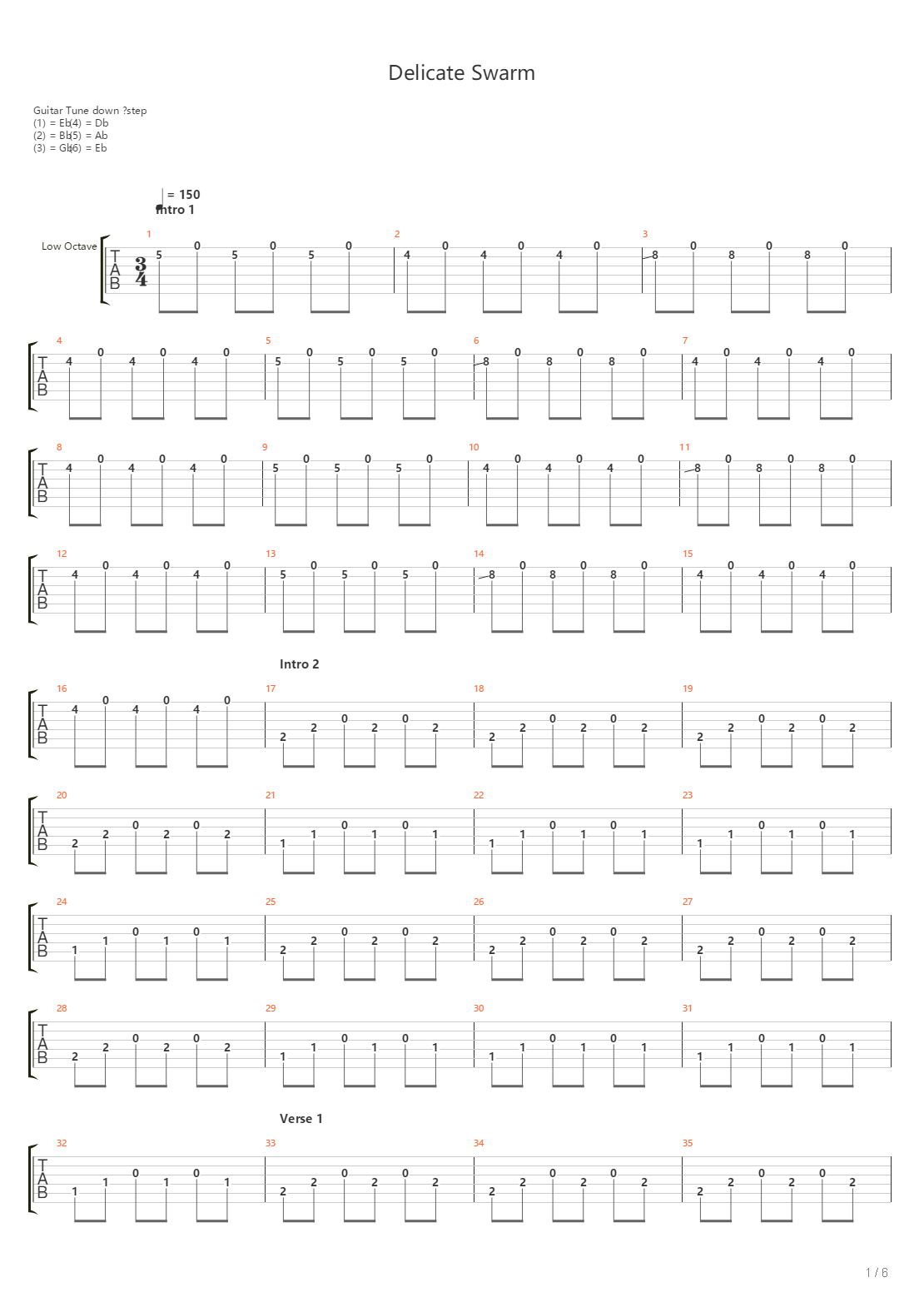Delicate Swarm吉他谱