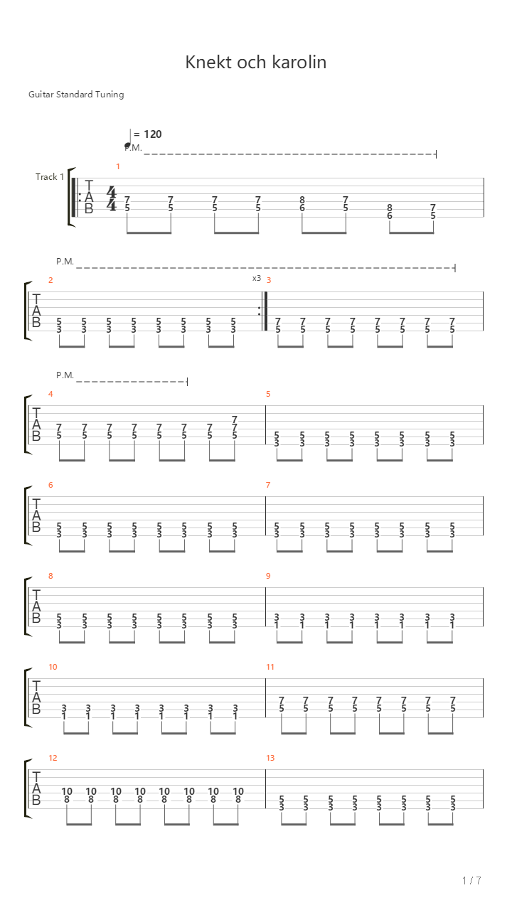 Knekt Och Karolin吉他谱