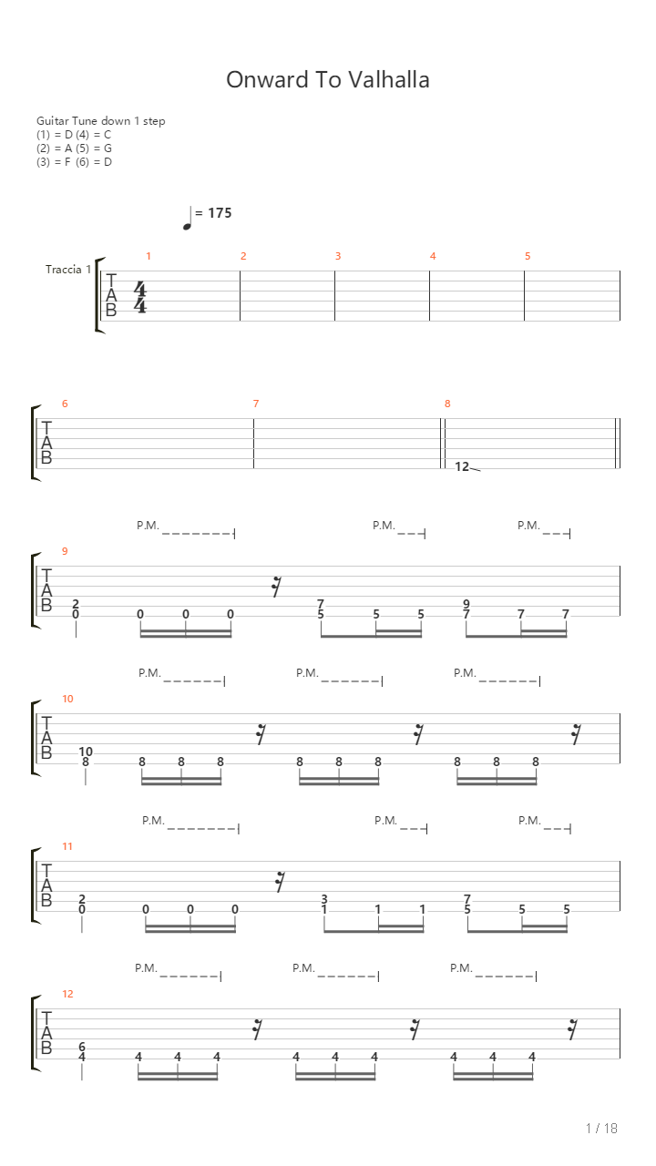 Onward To Valhalla吉他谱