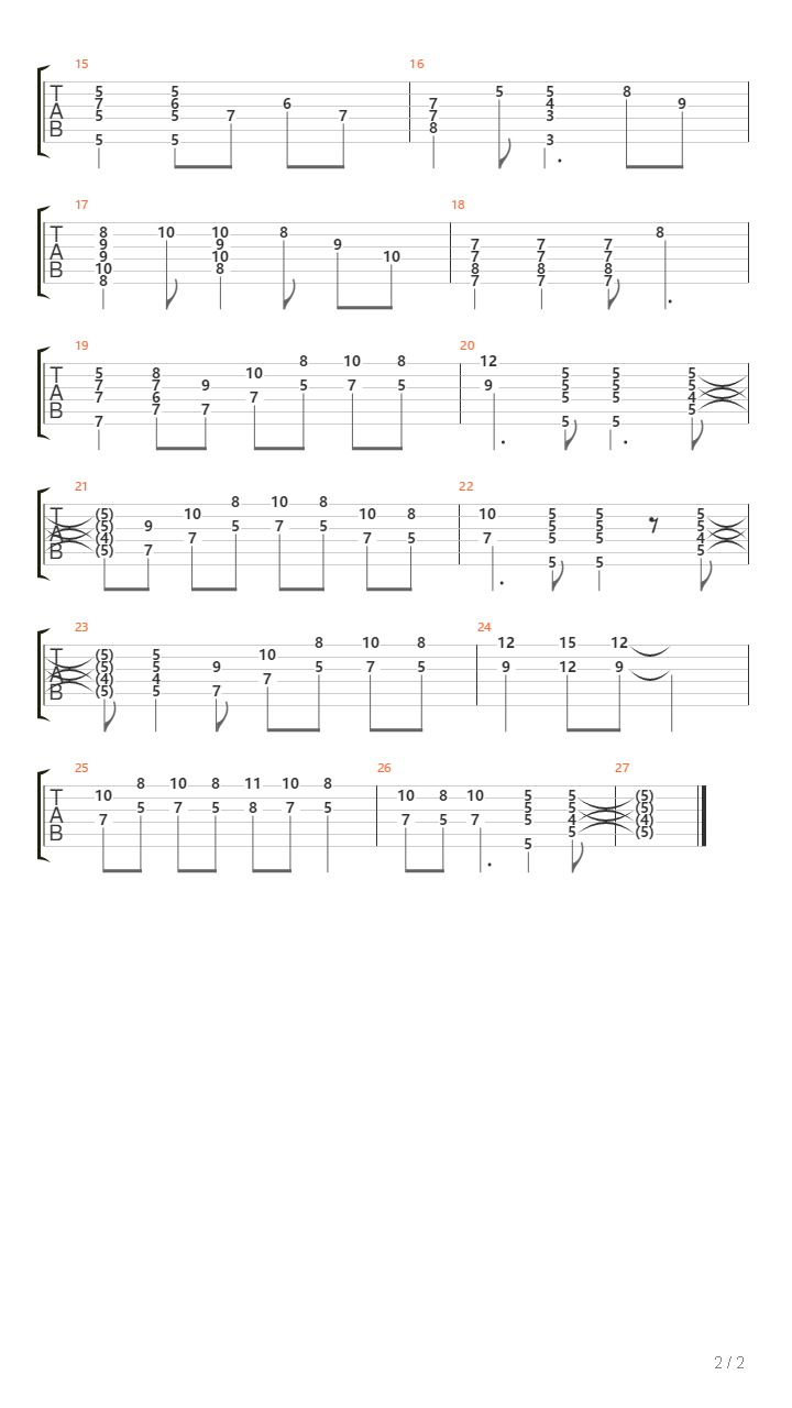 East To Wes吉他谱