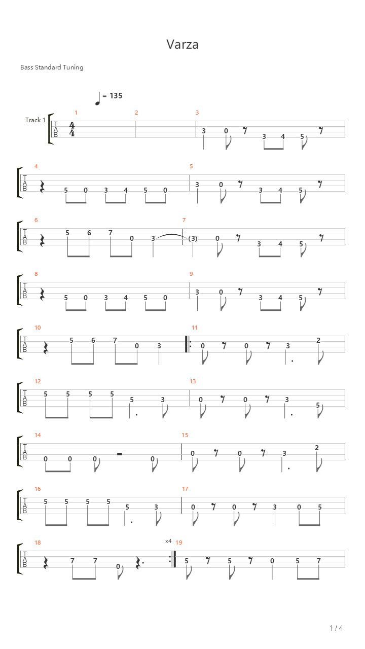 Varza吉他谱