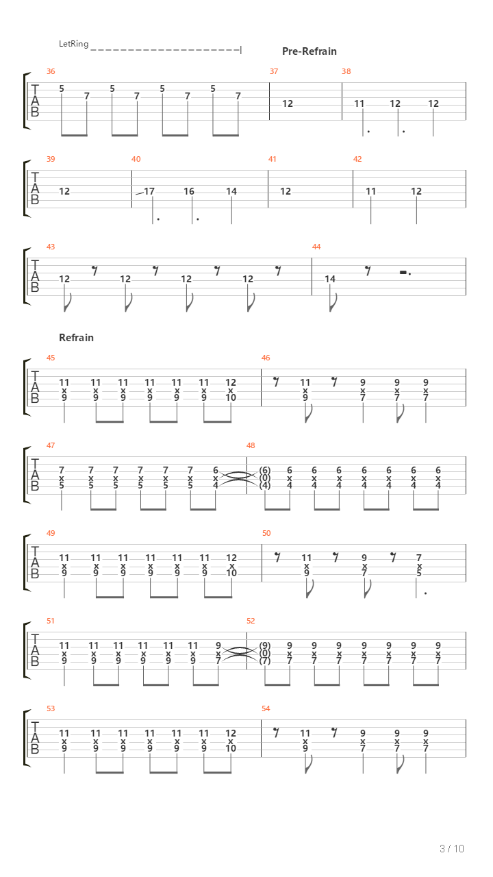 Song Of Sacrificed吉他谱