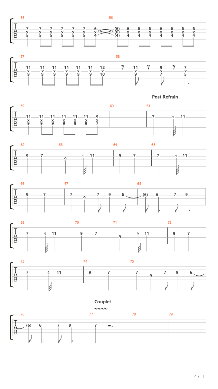 Song Of Sacrificed吉他谱