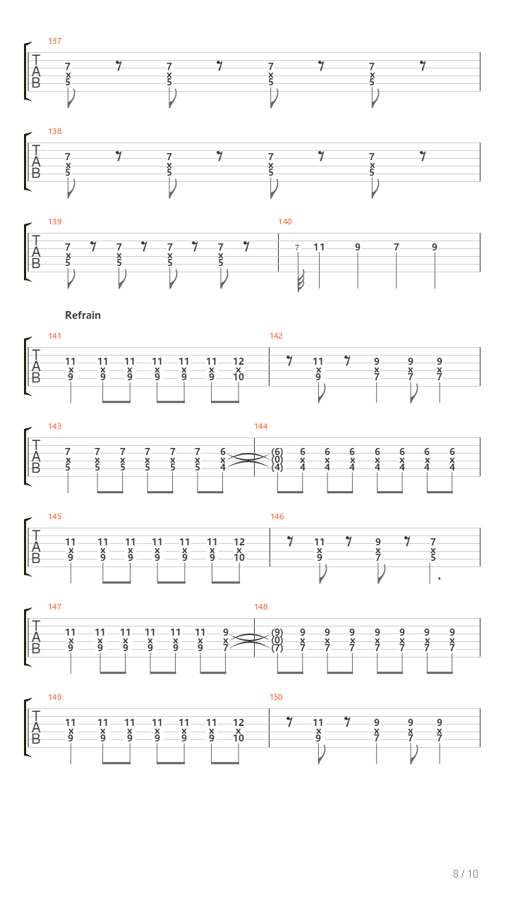 Song Of Sacrificed吉他谱