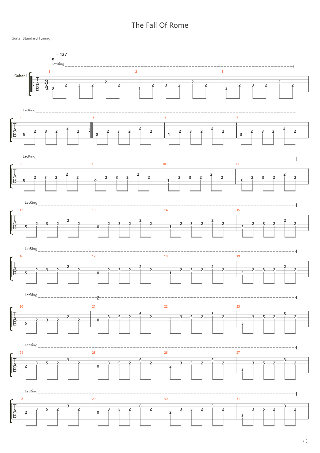 Fall Of Rome吉他谱
