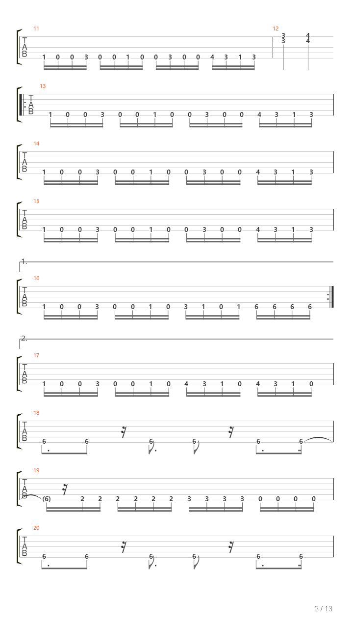 Burn吉他谱