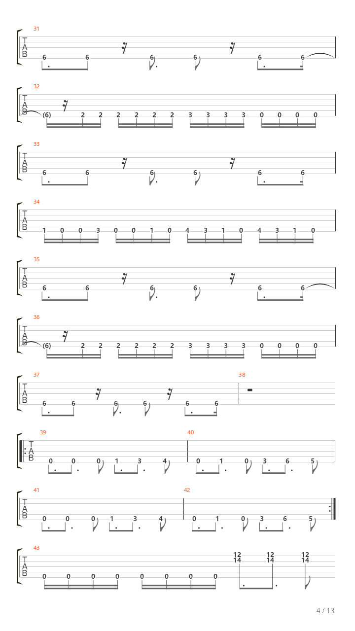 Burn吉他谱