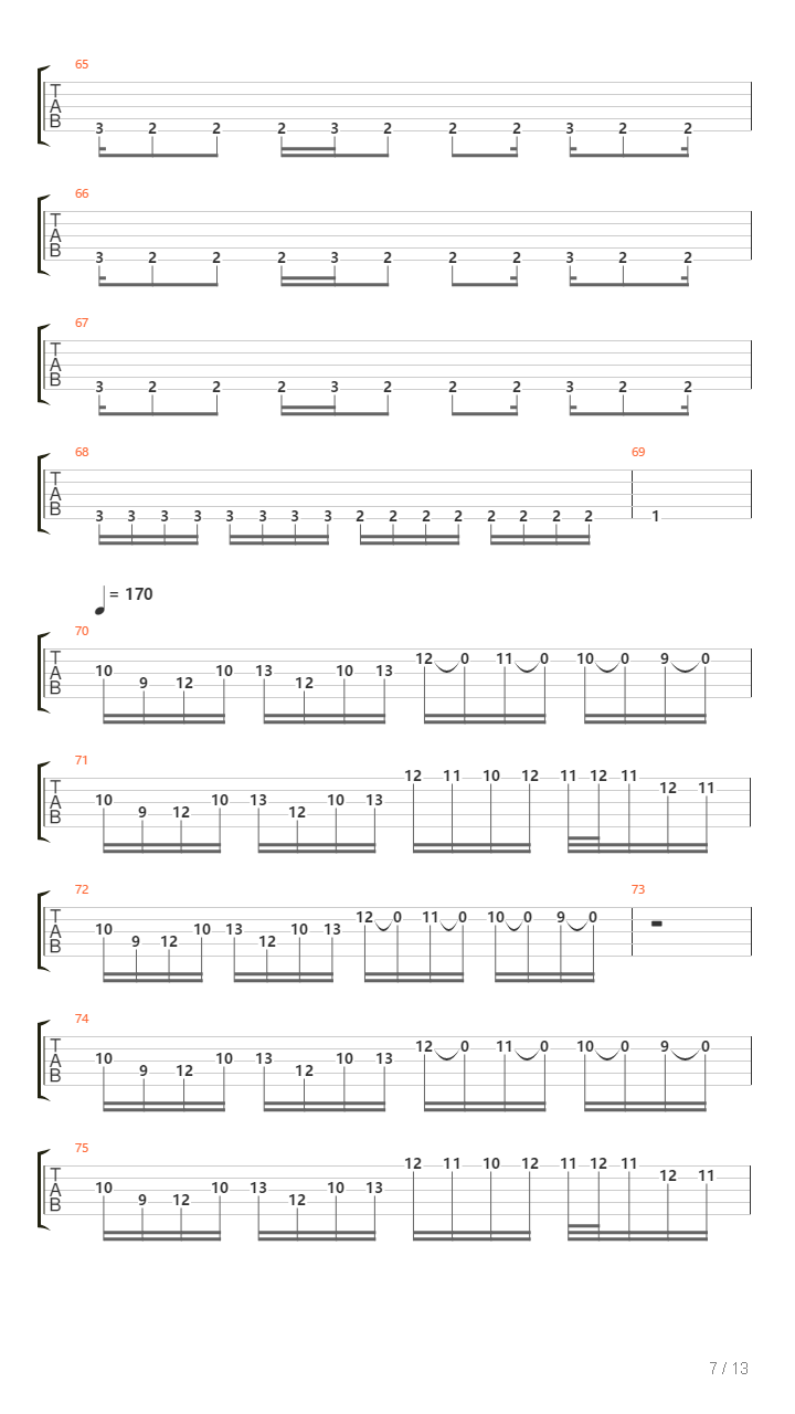 Burn吉他谱