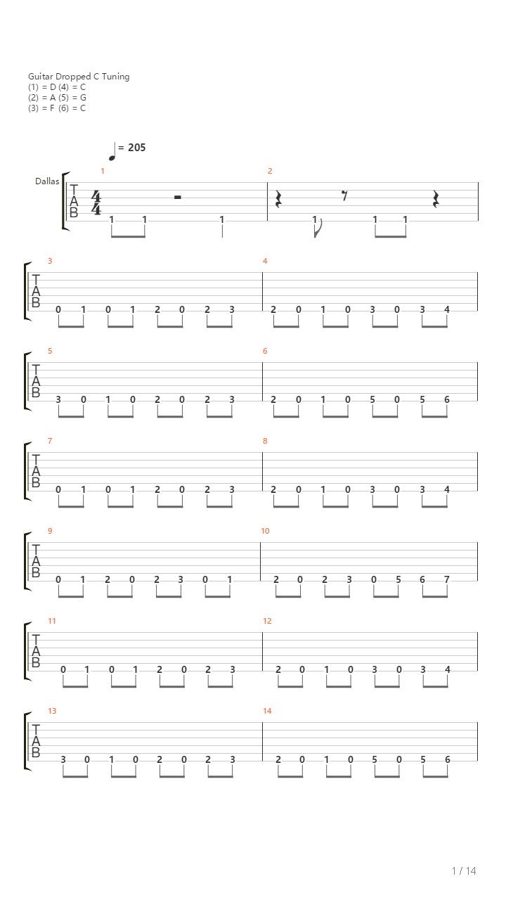 Through The Haze吉他谱