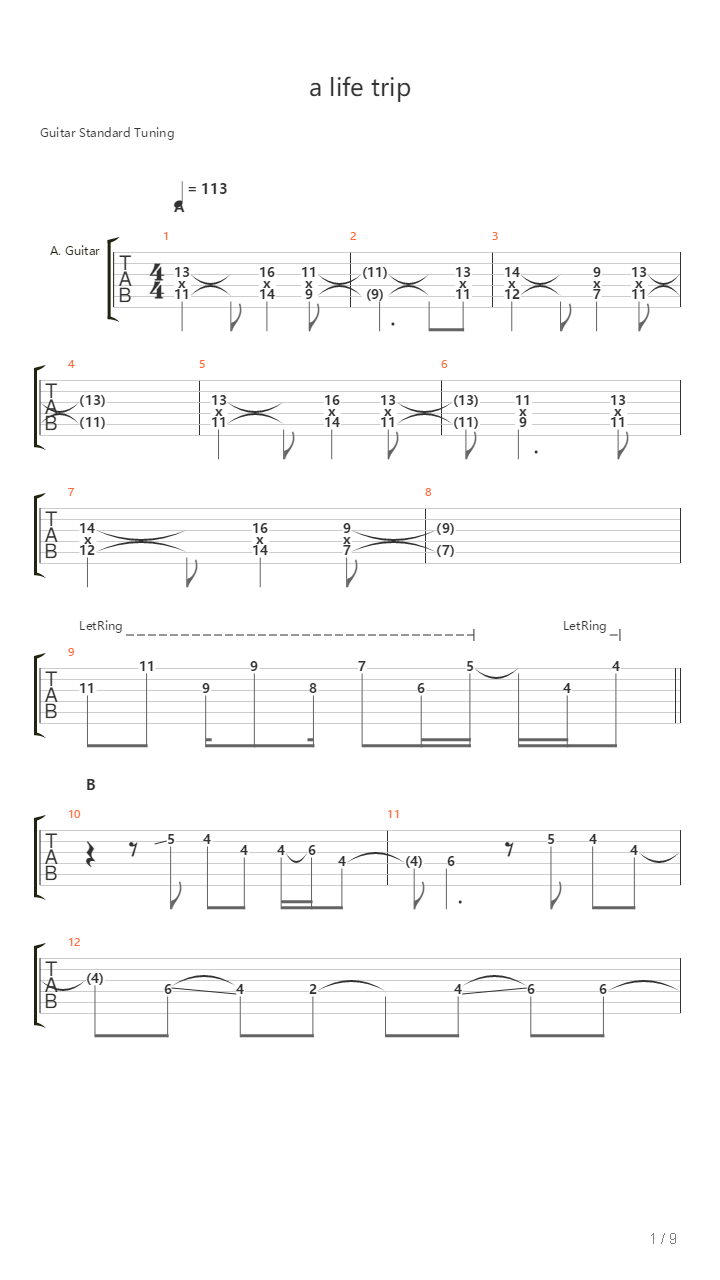A Life Trip吉他谱