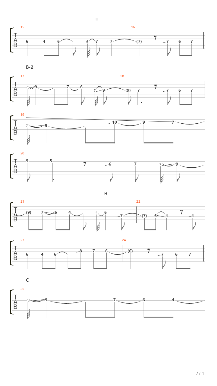 Far吉他谱