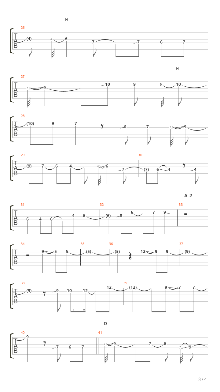 Far吉他谱