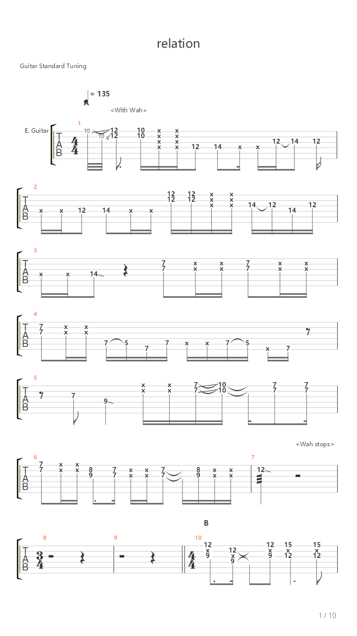 Relation吉他谱