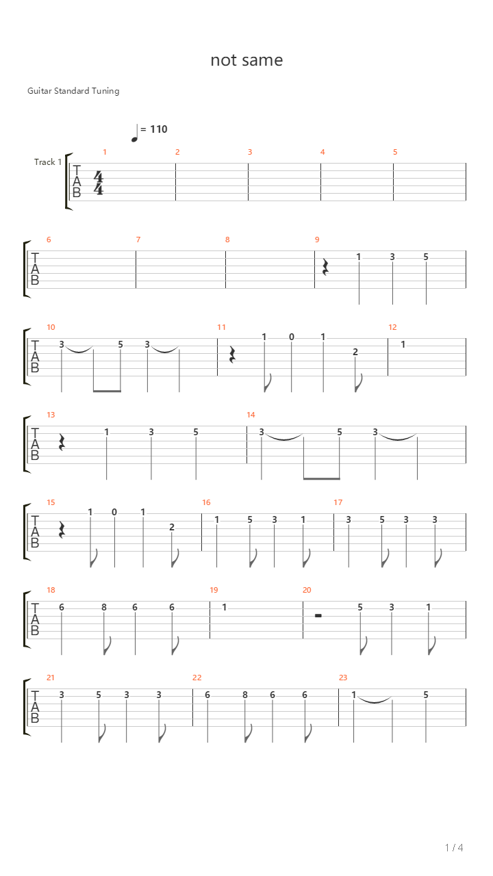 Not Same吉他谱