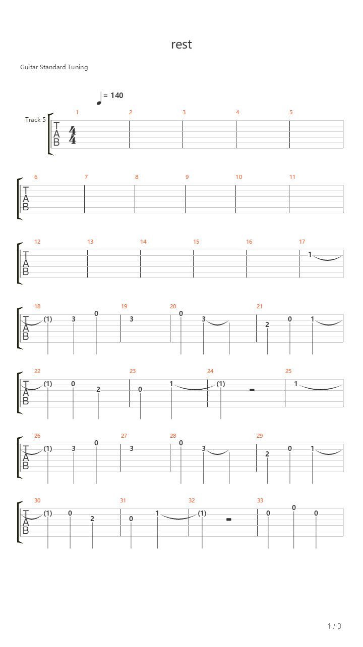 Rest吉他谱