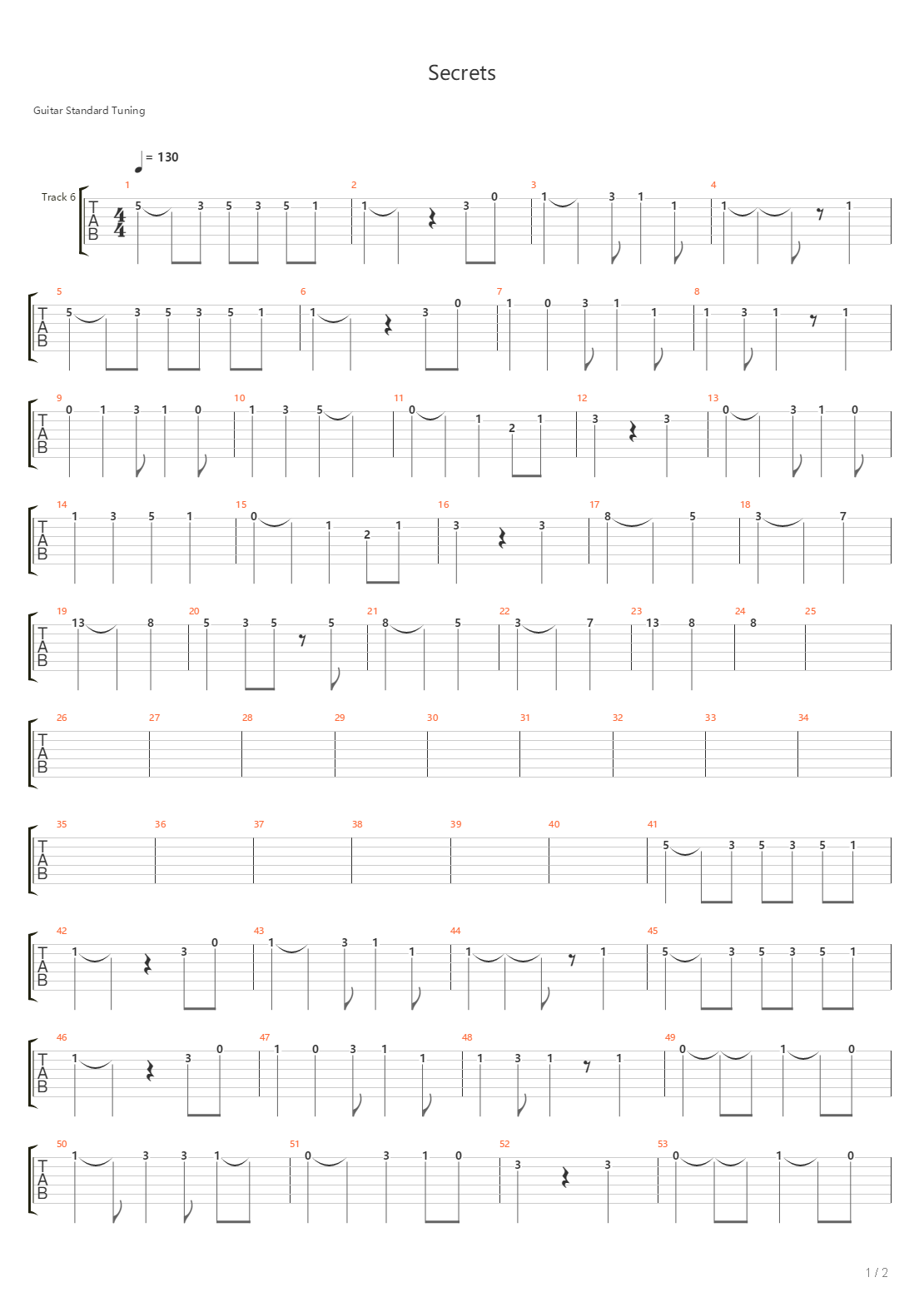 Secrets吉他谱