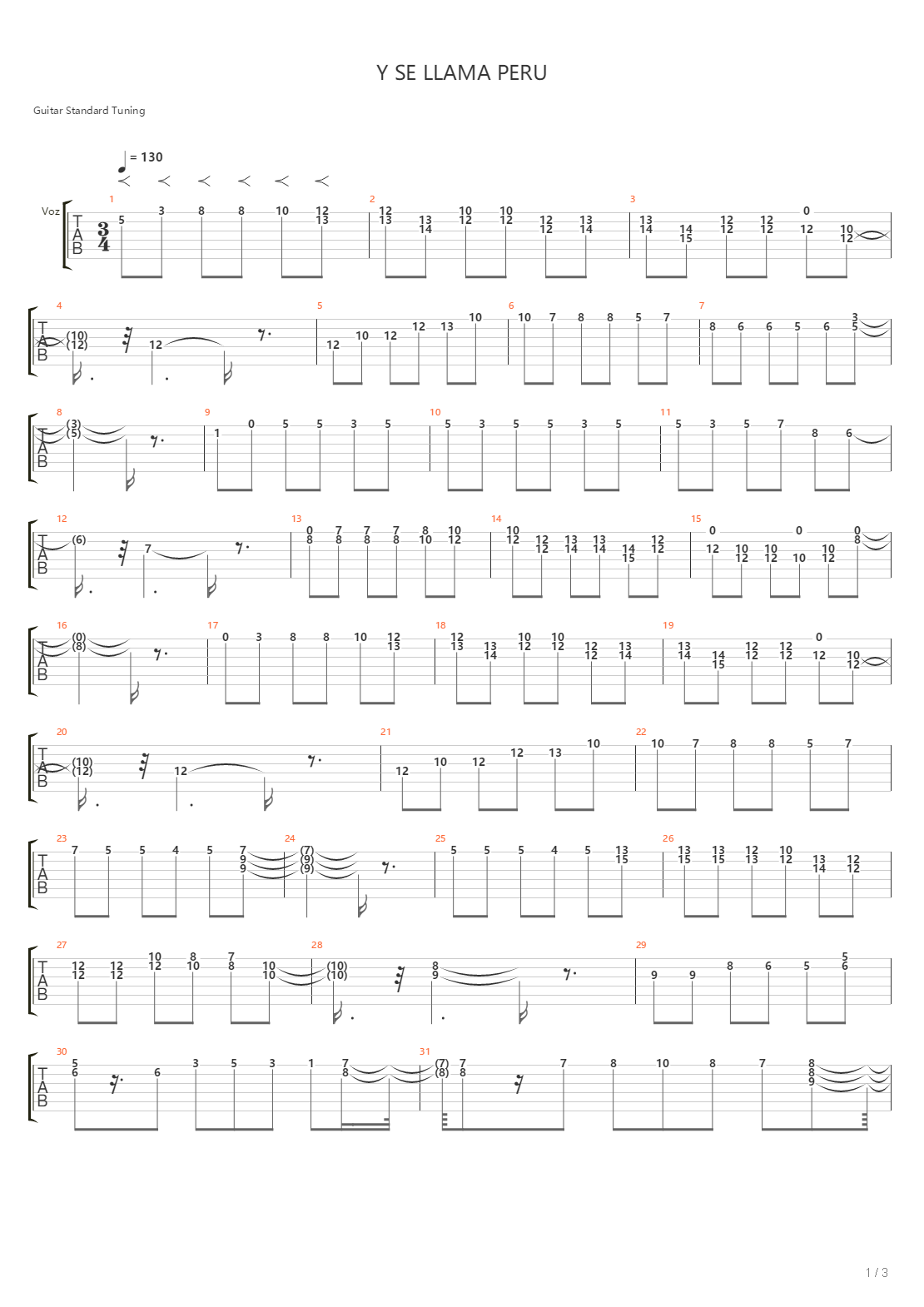 Y Se Llama Peru吉他谱