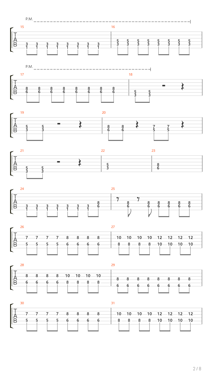 Segundo吉他谱