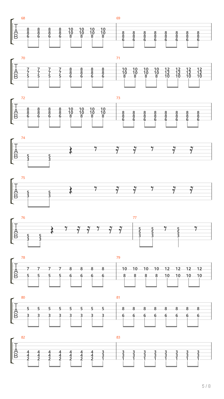 Segundo吉他谱