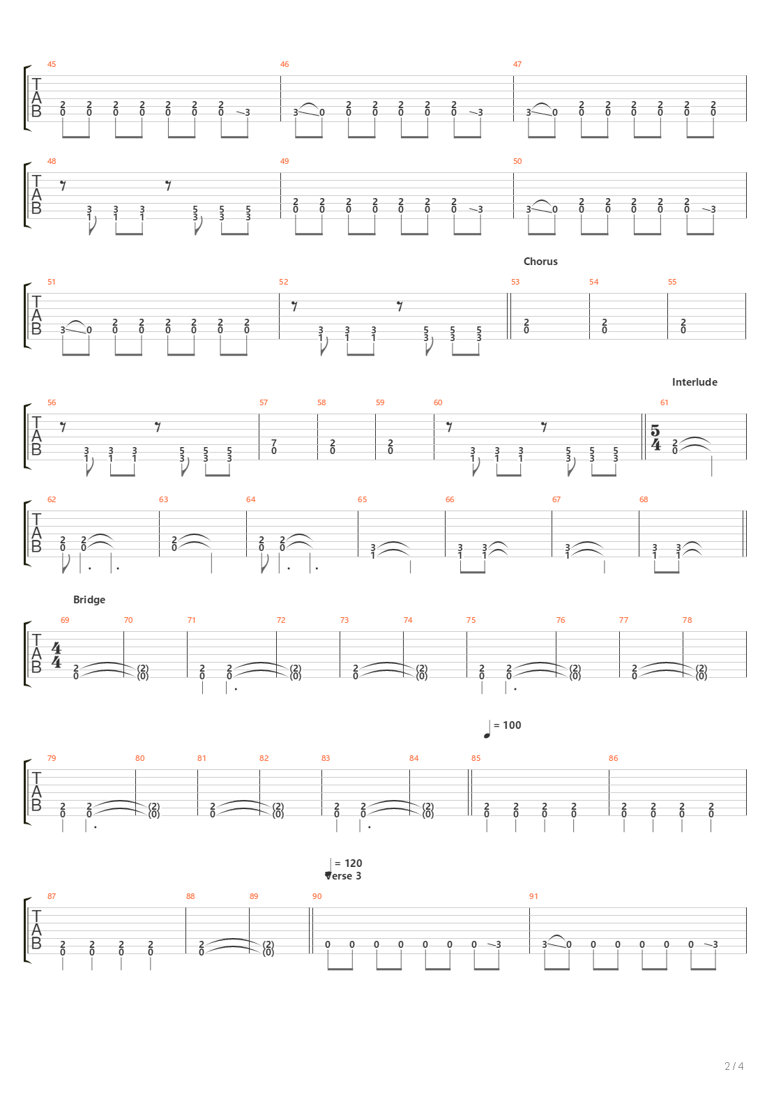 Verdun吉他谱