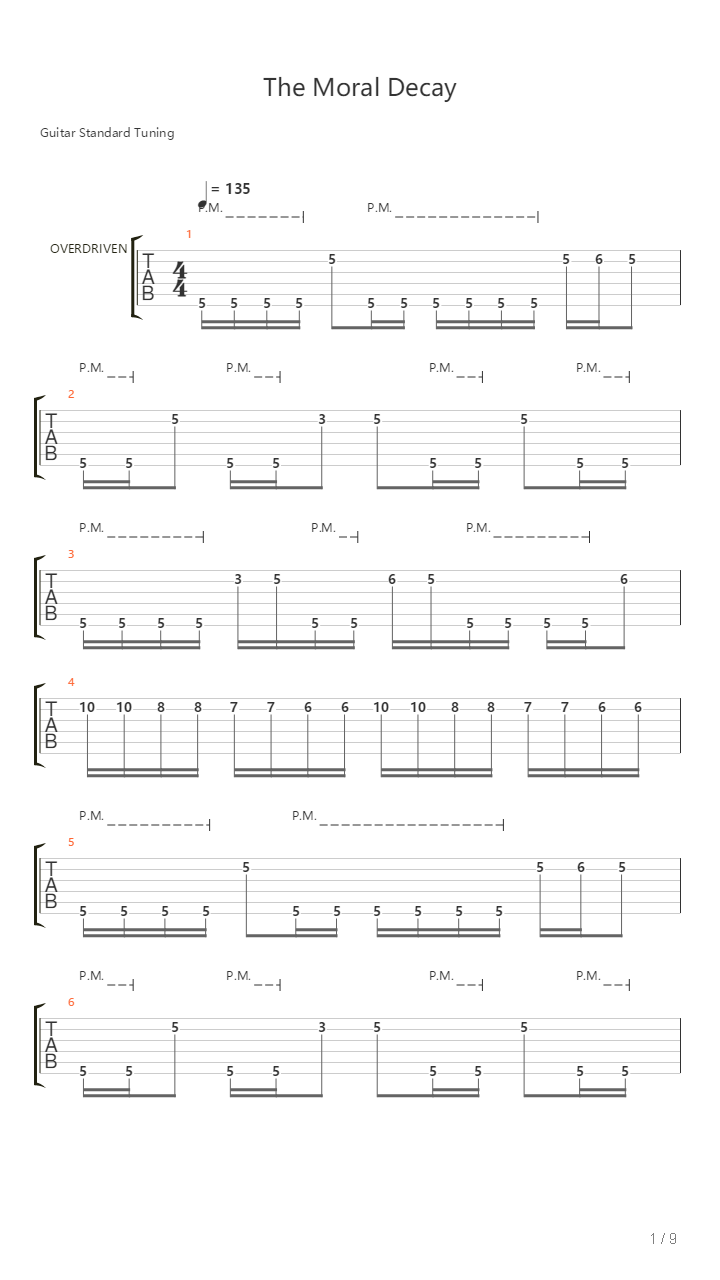 The Moral Decay吉他谱