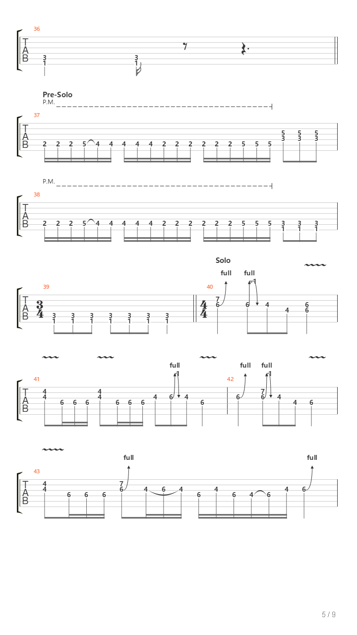 Lost In Hell吉他谱