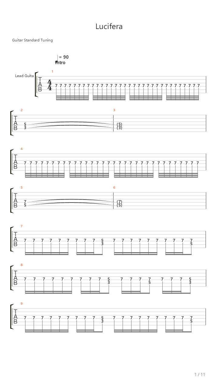 Lucifera吉他谱