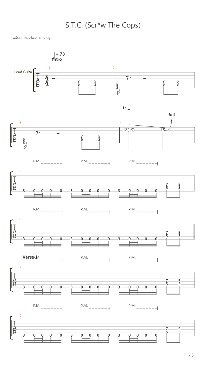 Stc吉他谱