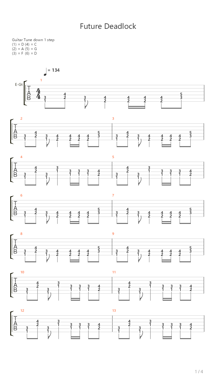Future Deadlock吉他谱