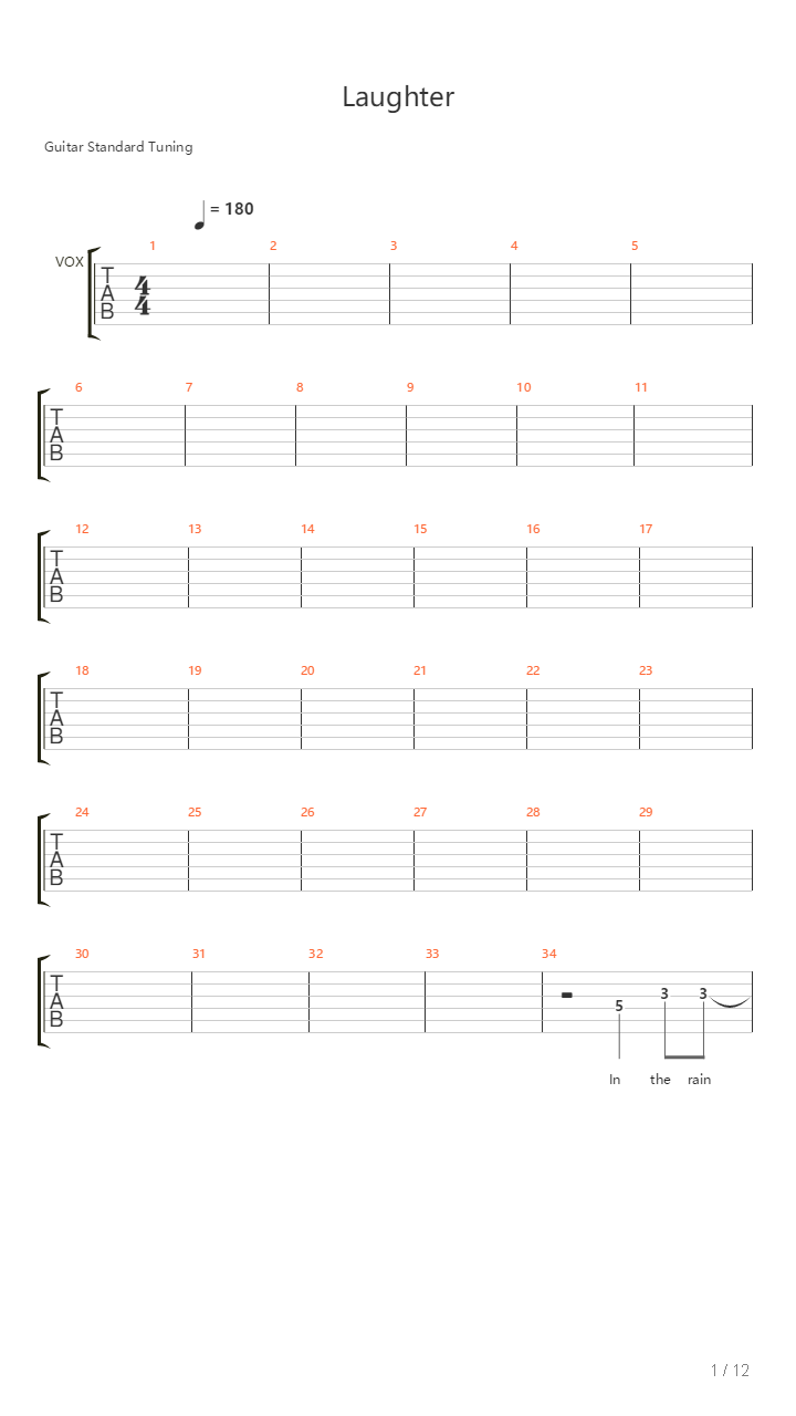 Laughter吉他谱