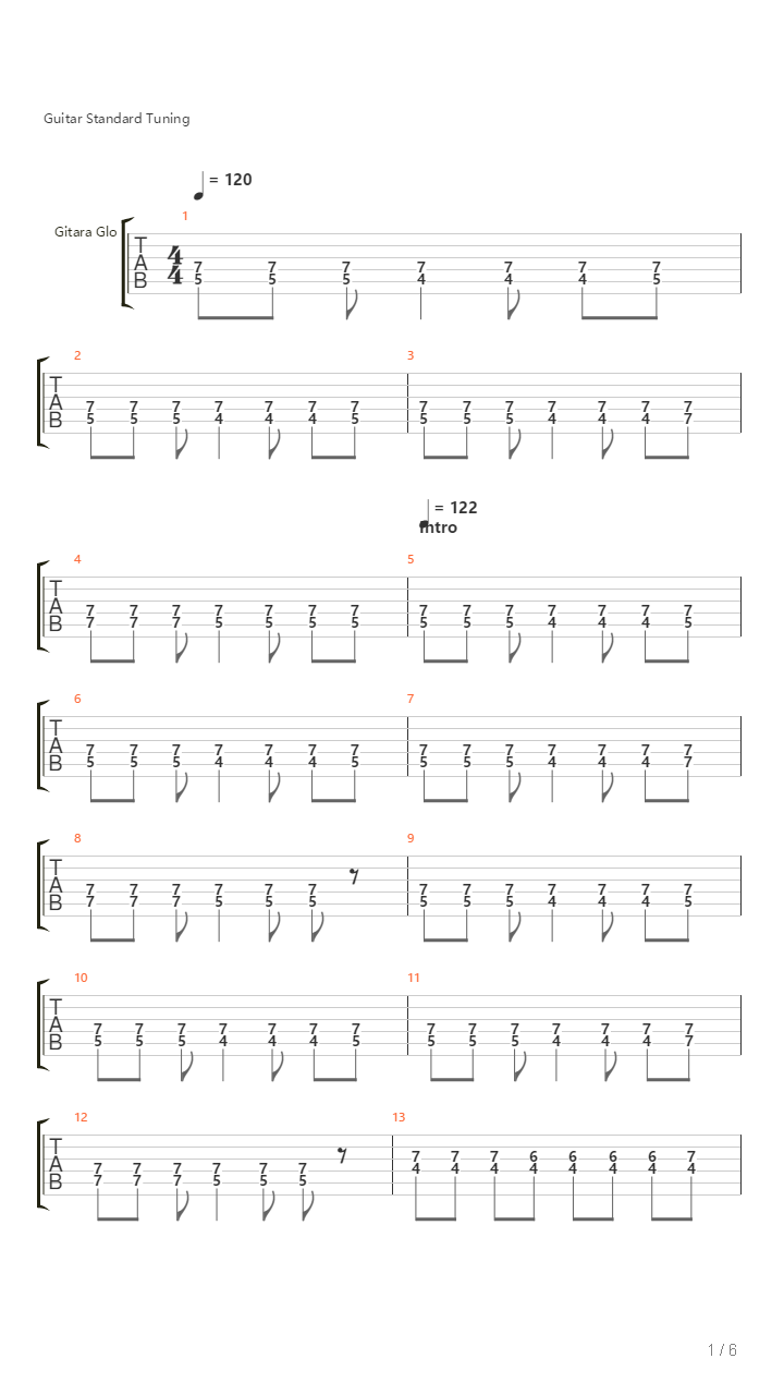 Cordinates吉他谱