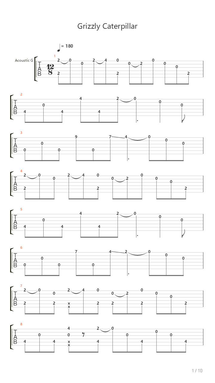 Grizzly Caterpillar吉他谱