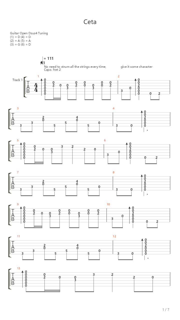 Ceta吉他谱