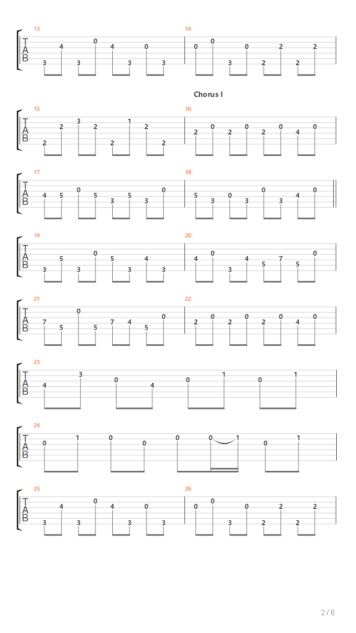 More Fiend吉他谱