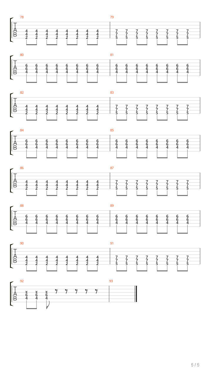 Drum De Fier吉他谱