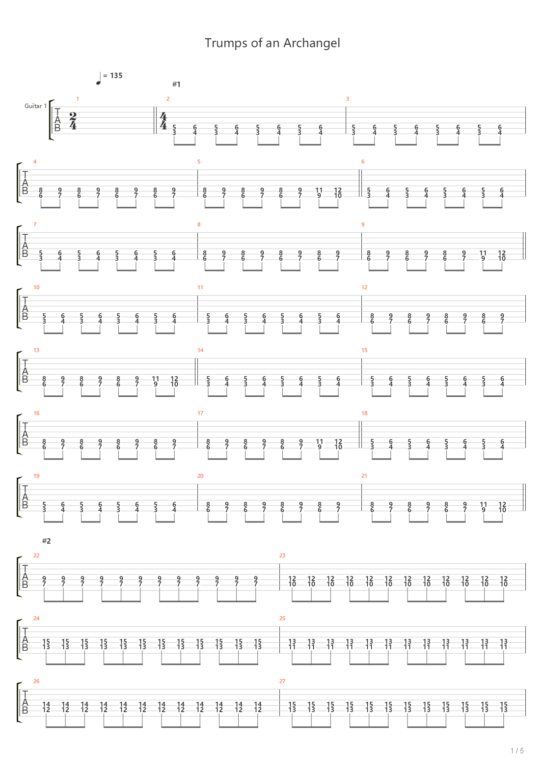 Trumps Of An Archangel吉他谱
