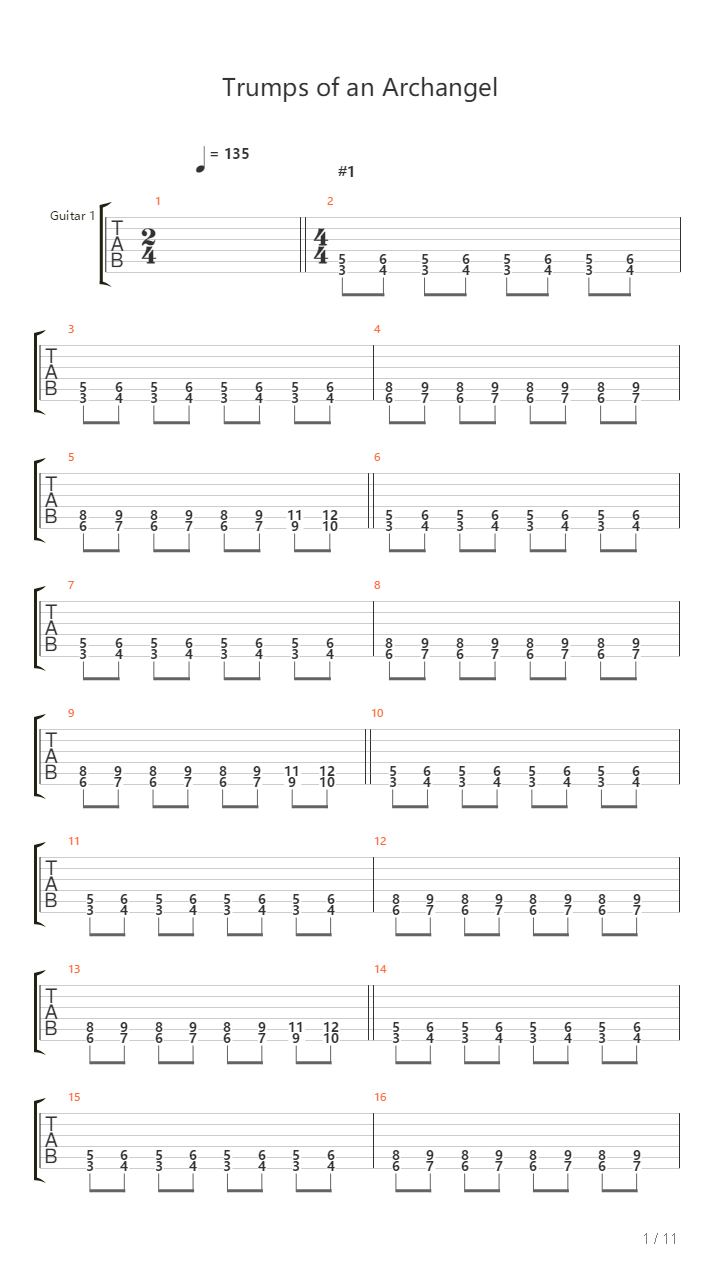 Trumps Of An Archangel吉他谱