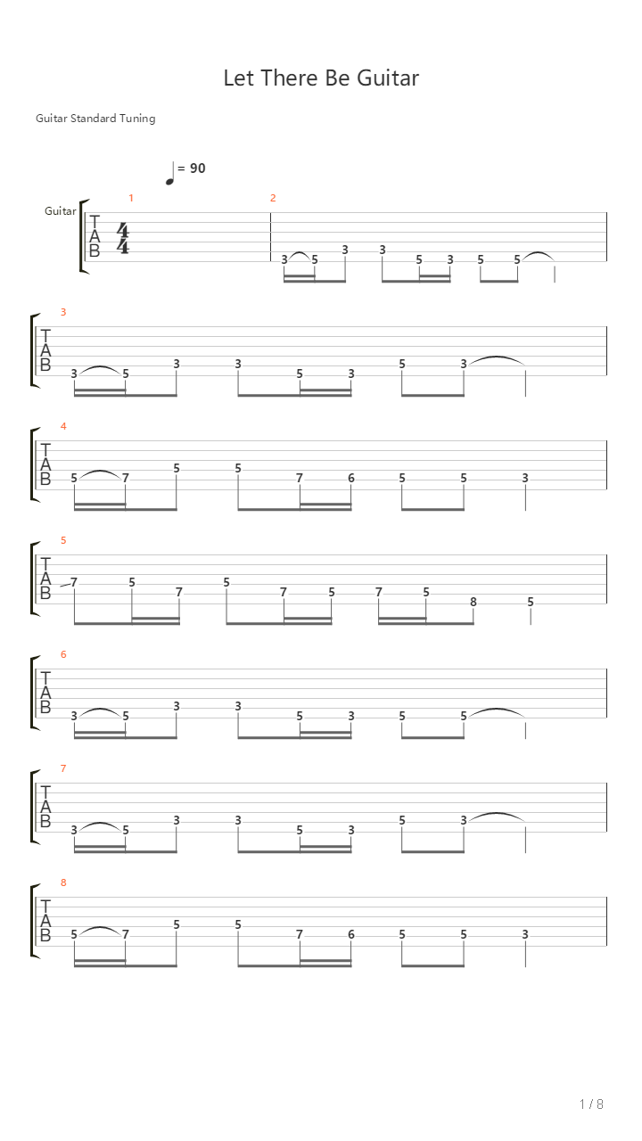 Let There Be Guitar吉他谱