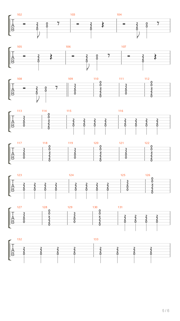 Take A Long Line吉他谱