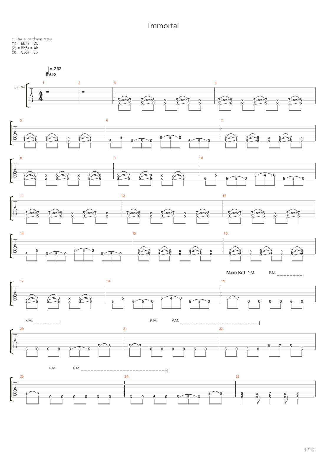 Immortal吉他谱