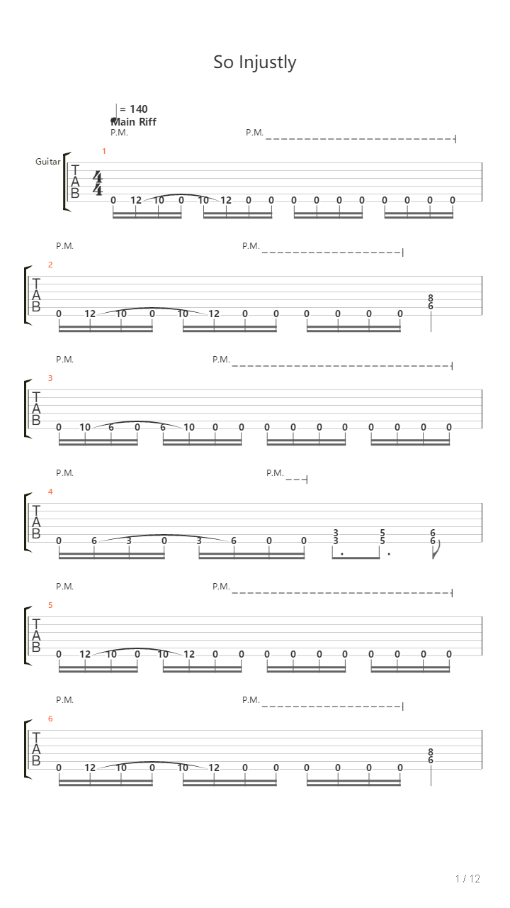So Injustly吉他谱