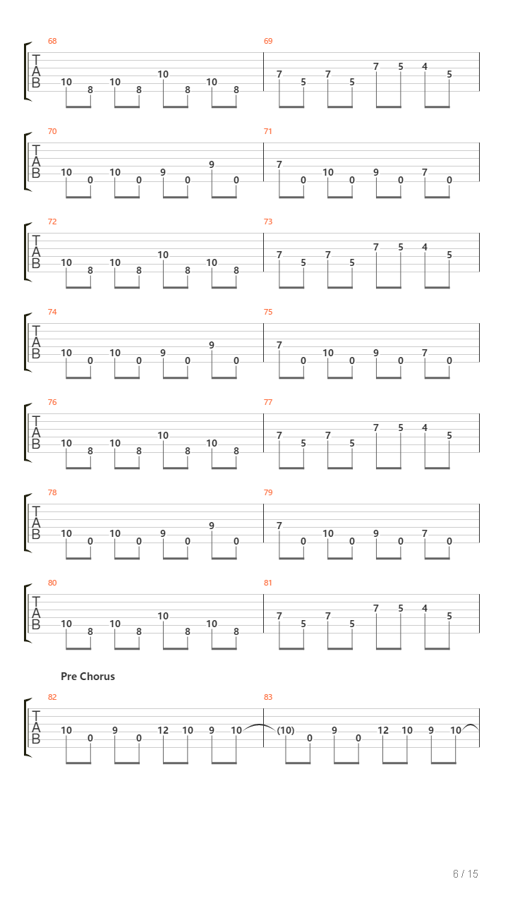 Die吉他谱