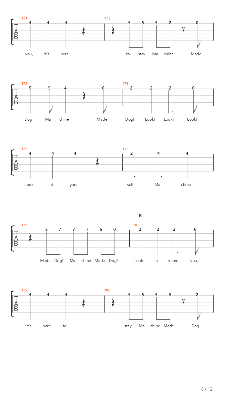 Machine Made Dog吉他谱