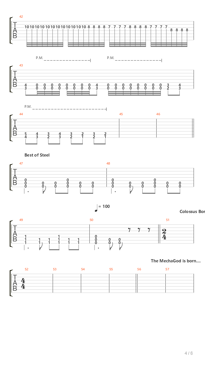 Colossus Song吉他谱