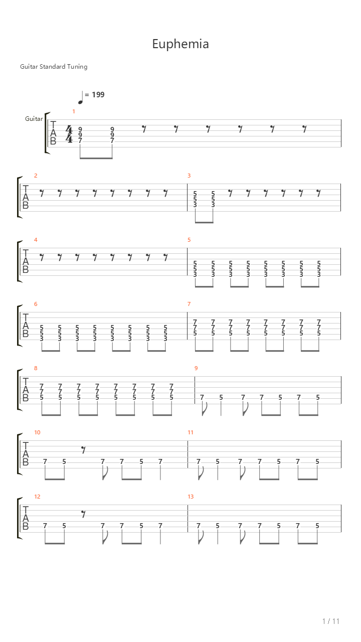 Euphemia吉他谱
